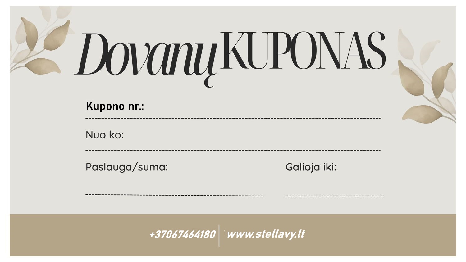 Dovanų kuponas
