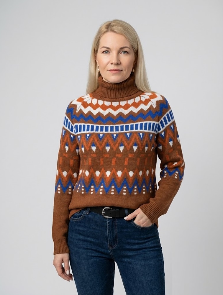 Megztinis moterims su raštais L 40/42 dydis