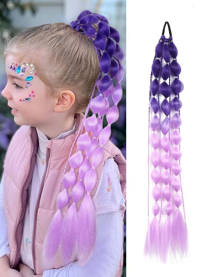 #1 Spalvotos burbulinės kasytės  rankų darbo (Bubble braids)